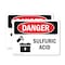 Signmission Sulfuric Acid Danger Sign, Plastic, 10in W x 7in L, 2PK OS-2PACK-DS-P-710-L-1585 - alternate 1